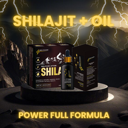 Men Power™ 100% Pure Aftaabi Shilajit + Power Massage Oil
